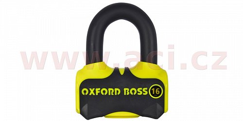 zámek kotoučové brzdy Boss 16, OXFORD - Anglie (žlutý/černý, průměr čepu 16 mm)